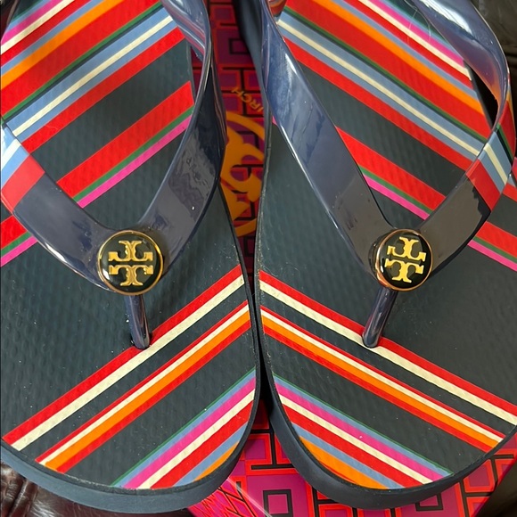 Tory Burch Multicolor Striped Sandals - Picture 6 of 8